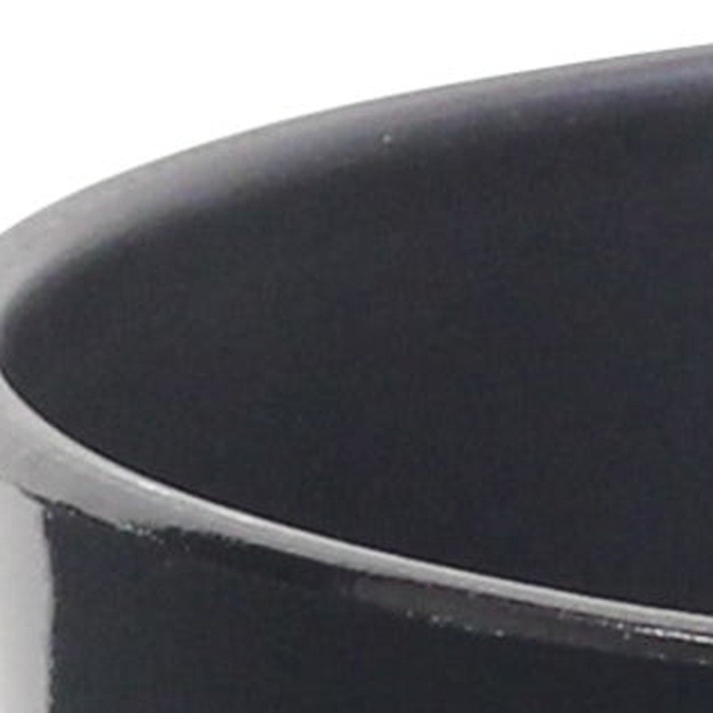 7" Black Recycled Plastic Indoor Outdoor Round Pot Planter - Homeroots - Flyclothing LLC