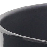 7" Black Recycled Plastic Indoor Outdoor Round Pot Planter - Homeroots