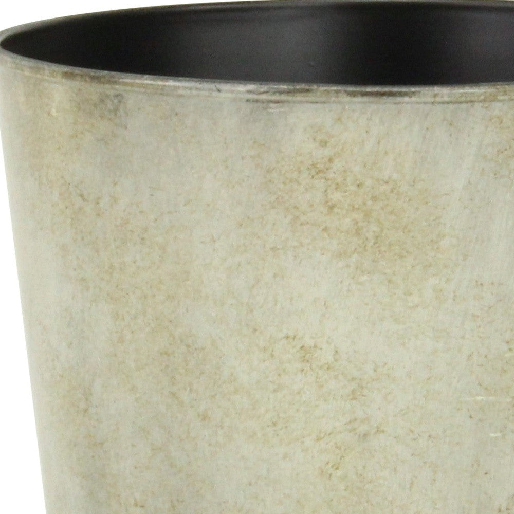 7" Gray Recycled Plastic Indoor Outdoor Round Nursery Pot - Homeroots - Flyclothing LLC