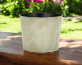 7" Gray Recycled Plastic Indoor Outdoor Round Nursery Pot