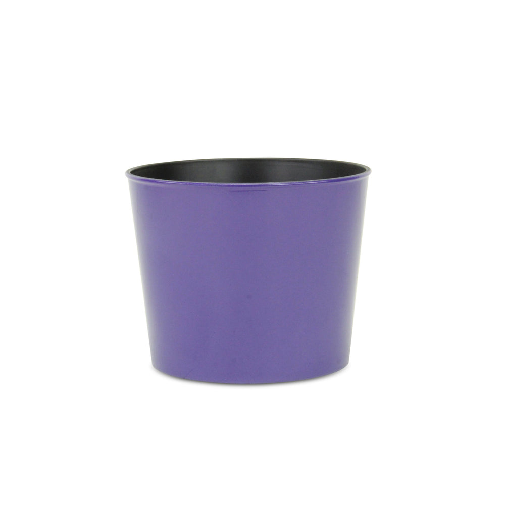 7" Navy Blue Recycled Plastic Indoor Outdoor Round Pot Planter - Homeroots - Flyclothing LLC