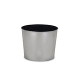 7" Silver Recycled Plastic Indoor Outdoor Round Pot Planter - Homeroots