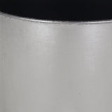7" Silver Recycled Plastic Indoor Outdoor Round Pot Planter - Homeroots - Flyclothing LLC