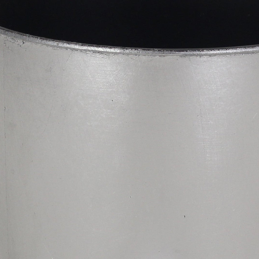 7" Silver Recycled Plastic Indoor Outdoor Round Pot Planter - Homeroots - Flyclothing LLC