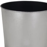7" Silver Recycled Plastic Indoor Outdoor Round Pot Planter - Homeroots