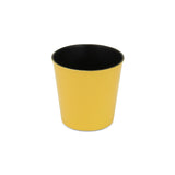 7" Yellow Recycled Plastic Indoor Outdoor Round Pot Planter - Homeroots