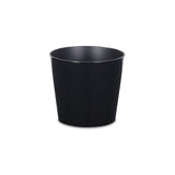 7" Black Recycled Plastic Indoor Outdoor Round Pot Planter