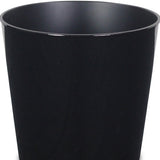 7" Black Recycled Plastic Indoor Outdoor Round Pot Planter - Homeroots - Flyclothing LLC