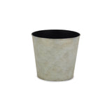 7" Silver Recycled Plastic Indoor Outdoor Round Nursery Pot - Homeroots - Flyclothing LLC