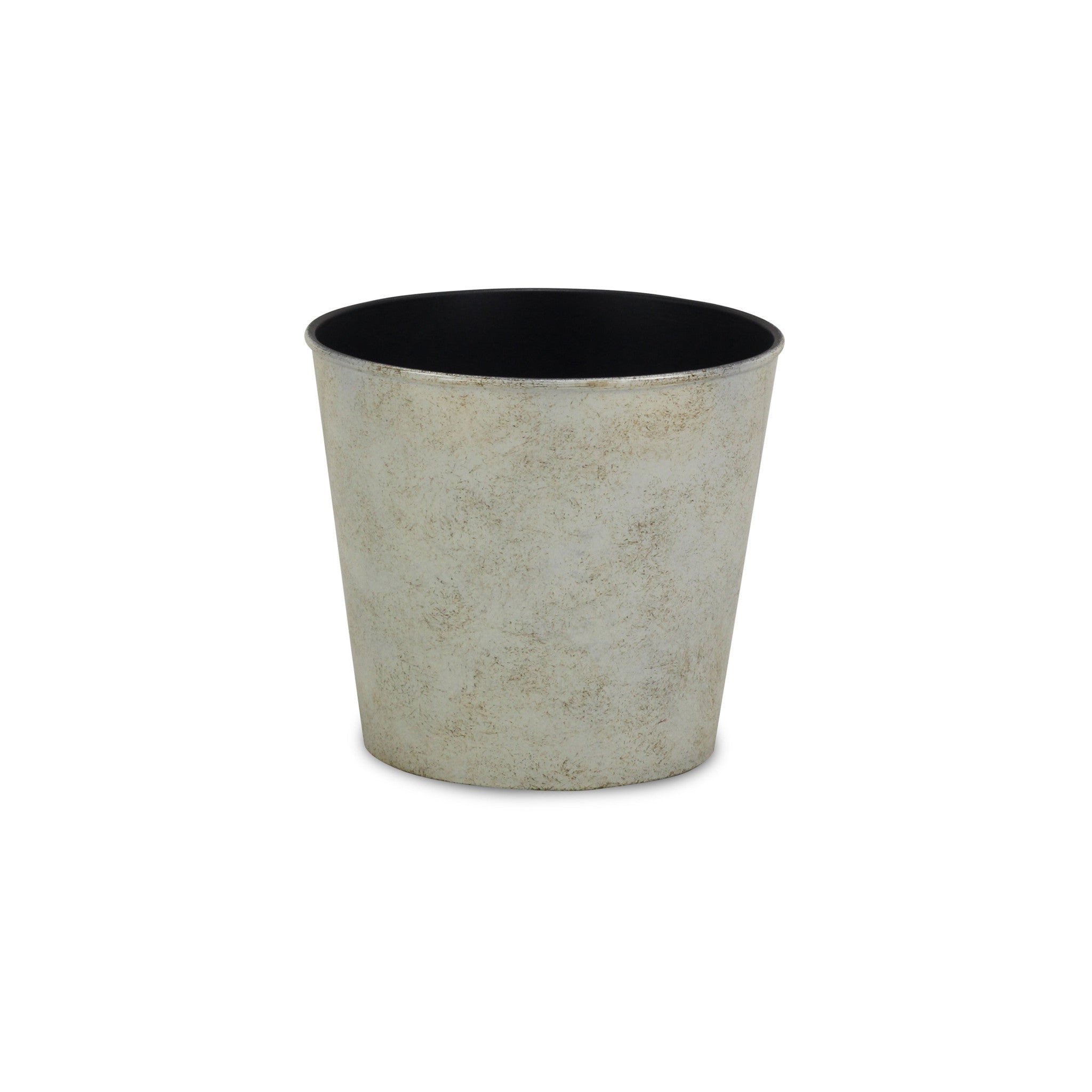 7" Silver Recycled Plastic Indoor Outdoor Round Nursery Pot - Homeroots - Flyclothing LLC