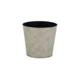 7" Silver Recycled Plastic Indoor Outdoor Round Nursery Pot