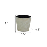 7" Silver Recycled Plastic Indoor Outdoor Round Nursery Pot - Homeroots - Flyclothing LLC