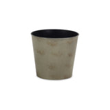 7" Gray Recycled Plastic Indoor Outdoor Round Pot Planter - Homeroots - Flyclothing LLC