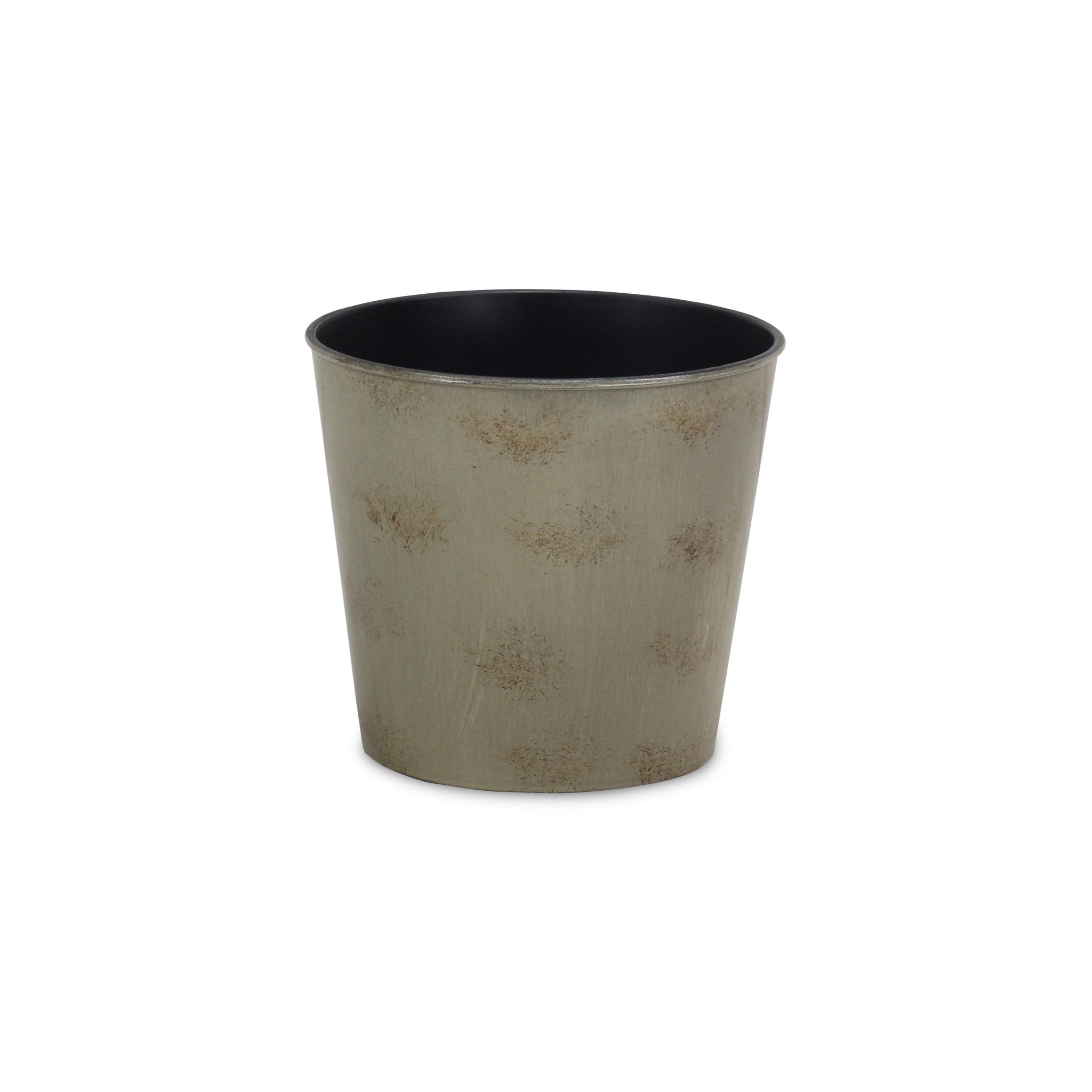 7" Gray Recycled Plastic Indoor Outdoor Round Pot Planter - Homeroots - Flyclothing LLC