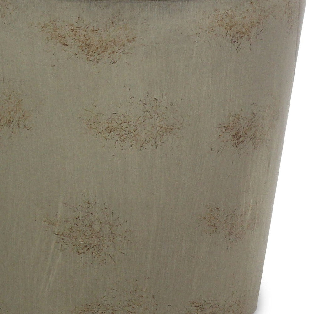 7" Gray Recycled Plastic Indoor Outdoor Round Pot Planter - Homeroots - Flyclothing LLC