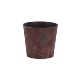 7" Red Recycled Plastic Indoor Outdoor Round Pot Planter - Homeroots - Flyclothing LLC