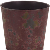 7" Red Recycled Plastic Indoor Outdoor Round Pot Planter - Homeroots - Flyclothing LLC