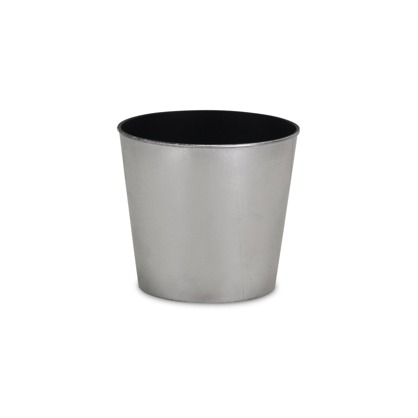 7" Silver Recycled Plastic Indoor Outdoor Round Pot Planter - Homeroots - Flyclothing LLC