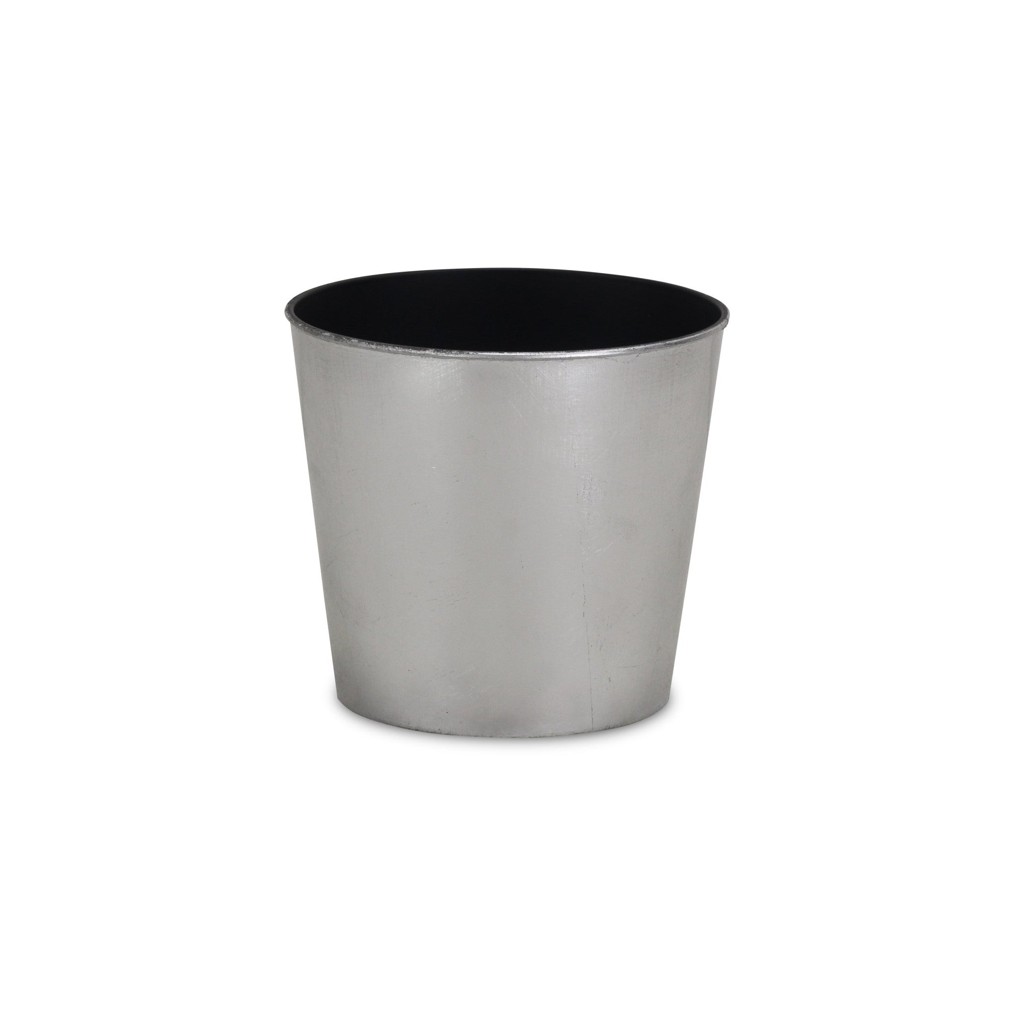 7" Silver Recycled Plastic Indoor Outdoor Round Pot Planter - Homeroots - Flyclothing LLC