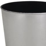 7" Silver Recycled Plastic Indoor Outdoor Round Pot Planter - Homeroots