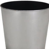 7" Silver Recycled Plastic Indoor Outdoor Round Pot Planter
