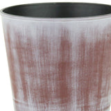6" Brown and Ivory Abstract Recycled Plastic Indoor Outdoor Round Nursery Pot - Homeroots - Flyclothing LLC