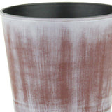 6" Brown and Ivory Abstract Recycled Plastic Indoor Outdoor Round Nursery Pot - Homeroots
