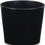 6" Black Recycled Plastic Indoor Outdoor Round Pot Planter