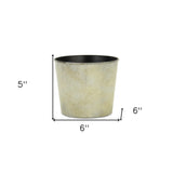 6" Gray Recycled Plastic Indoor Outdoor Round Pot Planter - Homeroots - Flyclothing LLC