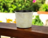 6" Gray Recycled Plastic Indoor Outdoor Round Pot Planter - Homeroots - Flyclothing LLC