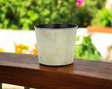 6" Gray Recycled Plastic Indoor Outdoor Round Pot Planter