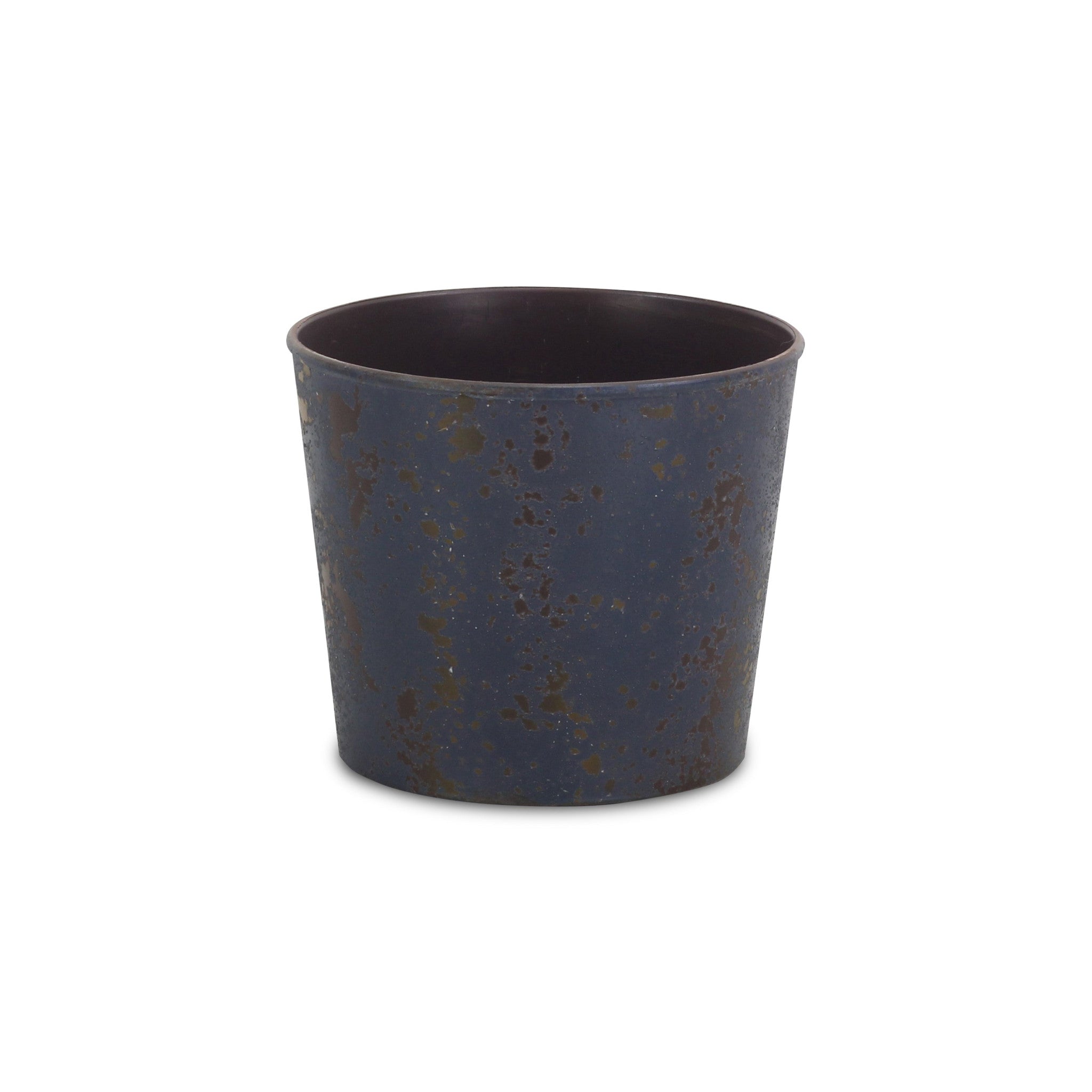 6" Blue Recycled Plastic Indoor Outdoor Round Pot Planter - Homeroots - Flyclothing LLC