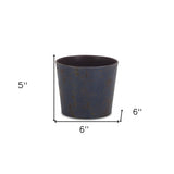 6" Blue Recycled Plastic Indoor Outdoor Round Pot Planter - Homeroots - Flyclothing LLC