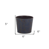 6" Blue Recycled Plastic Indoor Outdoor Round Pot Planter - Homeroots - Flyclothing LLC