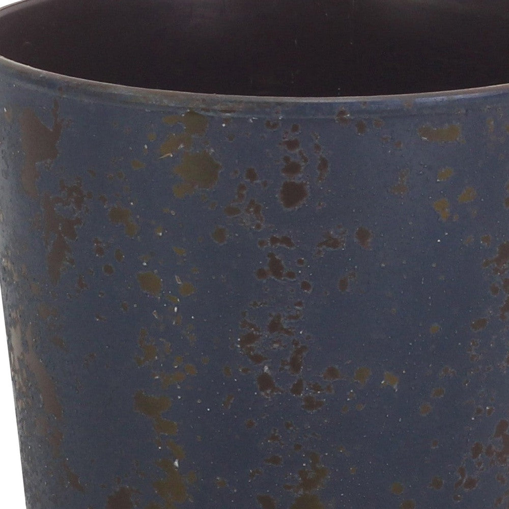 6" Blue Recycled Plastic Indoor Outdoor Round Pot Planter - Homeroots - Flyclothing LLC