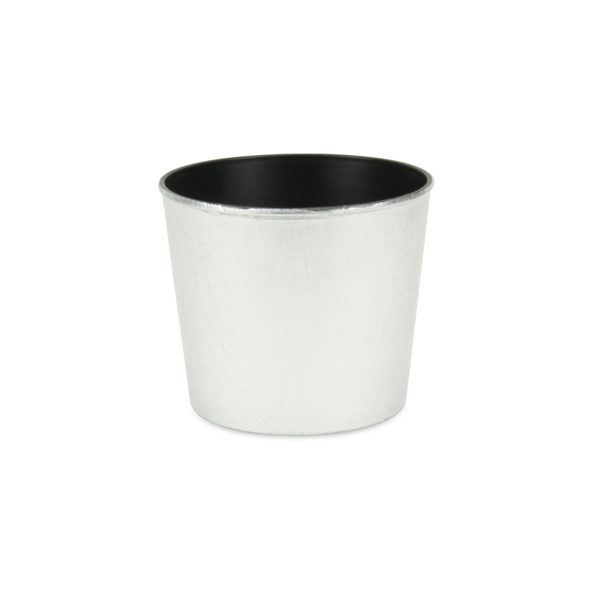6" Silver Recycled Plastic Indoor Outdoor Round Pot Planter - Homeroots - Flyclothing LLC