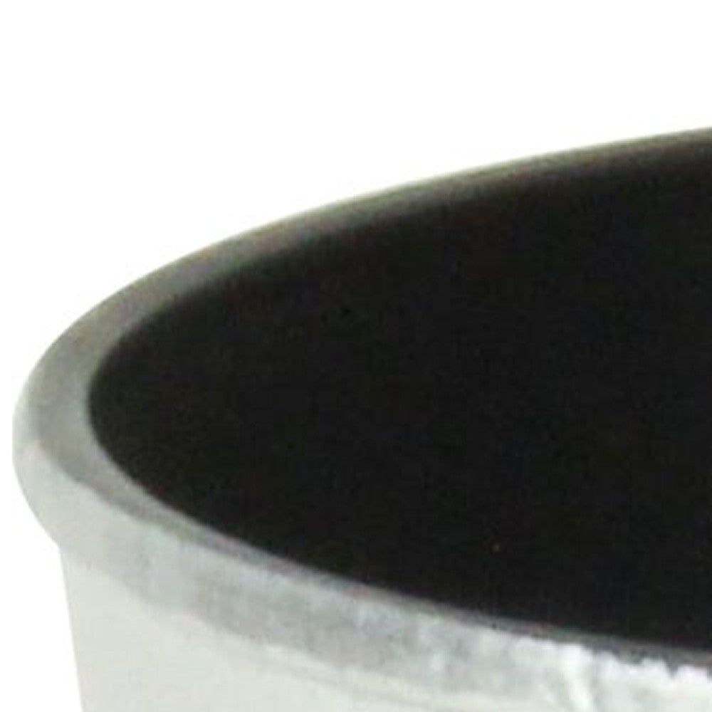 6" Silver Recycled Plastic Indoor Outdoor Round Pot Planter - Homeroots - Flyclothing LLC