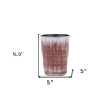 5" Brown and Ivory Abstract Recycled Plastic Indoor Outdoor Round Nursery Pot - Homeroots - Flyclothing LLC
