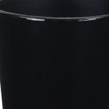5" Black Recycled Plastic Indoor Outdoor Round Pot Planter - Homeroots - Flyclothing LLC
