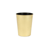 5" Gold Recycled Plastic Indoor Outdoor Round Pot Planter - Homeroots