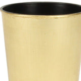 5" Gold Recycled Plastic Indoor Outdoor Round Pot Planter - Homeroots