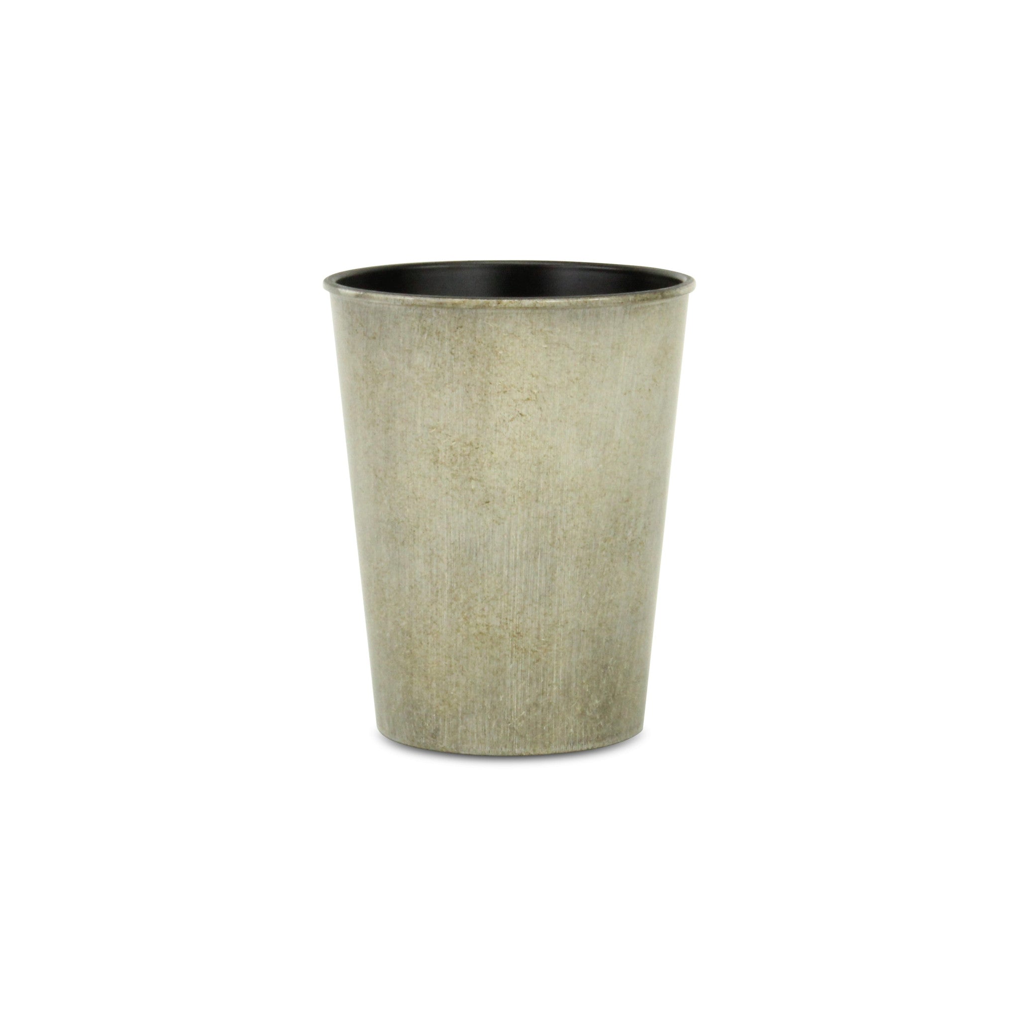 5" Gray Recycled Plastic Indoor Outdoor Round Pot Planter - Homeroots - Flyclothing LLC