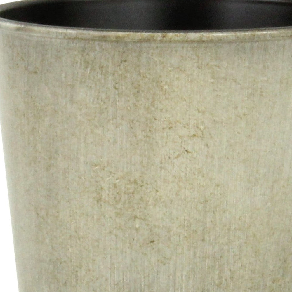 5" Gray Recycled Plastic Indoor Outdoor Round Pot Planter - Homeroots - Flyclothing LLC