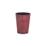 5" Red Recycled Plastic Indoor Outdoor Round Pot Planter - Homeroots - Flyclothing LLC