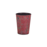 5" Red Recycled Plastic Indoor Outdoor Round Pot Planter