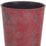 5" Red Recycled Plastic Indoor Outdoor Round Pot Planter - Homeroots - Flyclothing LLC