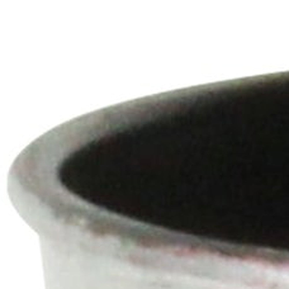 5" Silver Recycled Plastic Indoor Outdoor Round Pot Planter - Homeroots - Flyclothing LLC