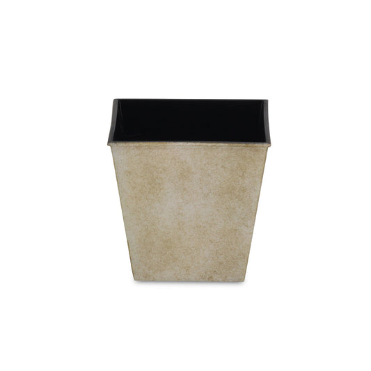 5" Cream Recycled Plastic Indoor Outdoor Rectangular Pot Planter