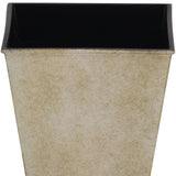 5" Cream Recycled Plastic Indoor Outdoor Rectangular Pot Planter