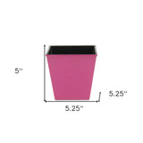 5" Hot Pink Recycled Plastic Indoor Outdoor Rectangular Nursery Pot - Homeroots - Flyclothing LLC